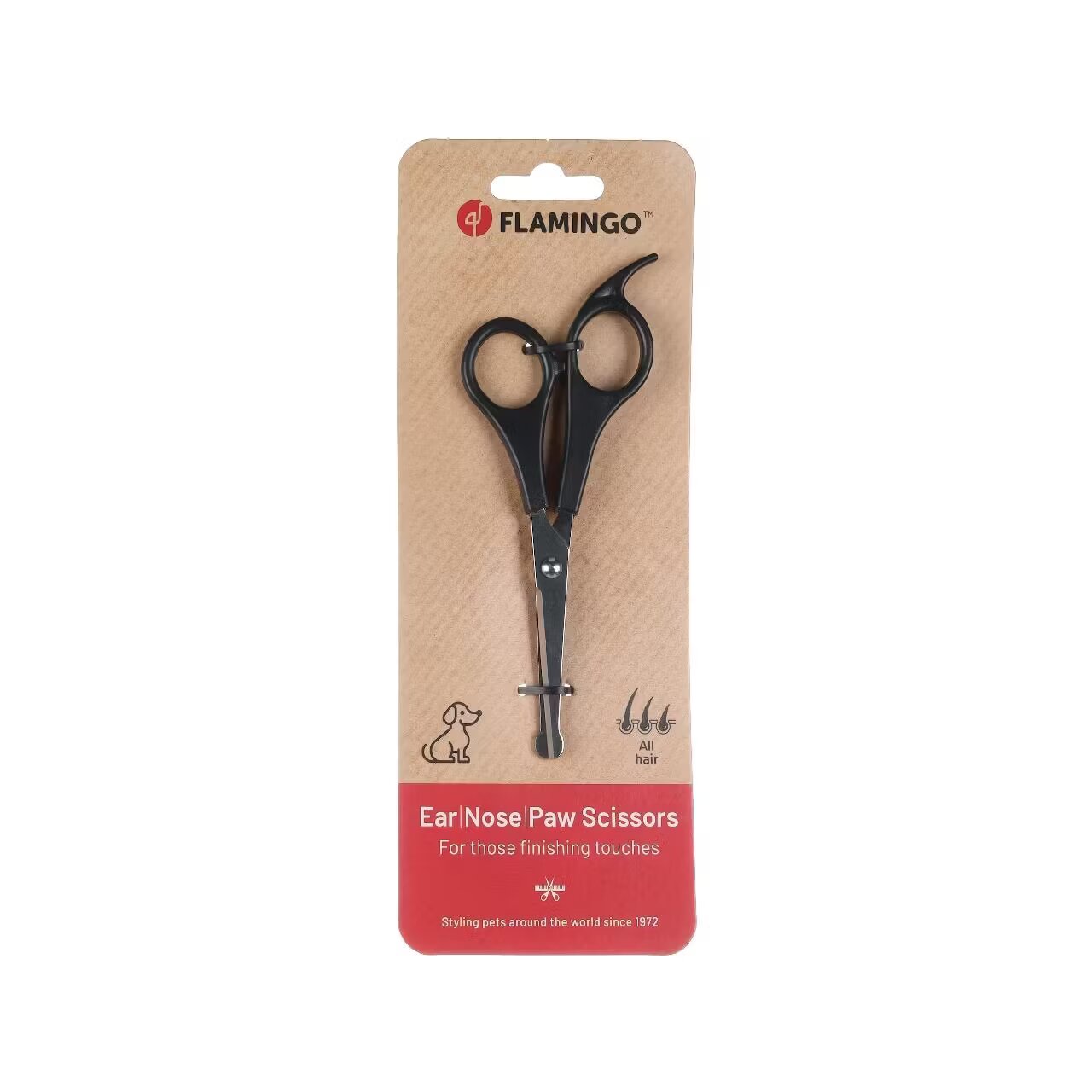 Flamingo Foarfeca Boanta pentru Parul din Urechi/ Nas/ Labute Caini 15 cm