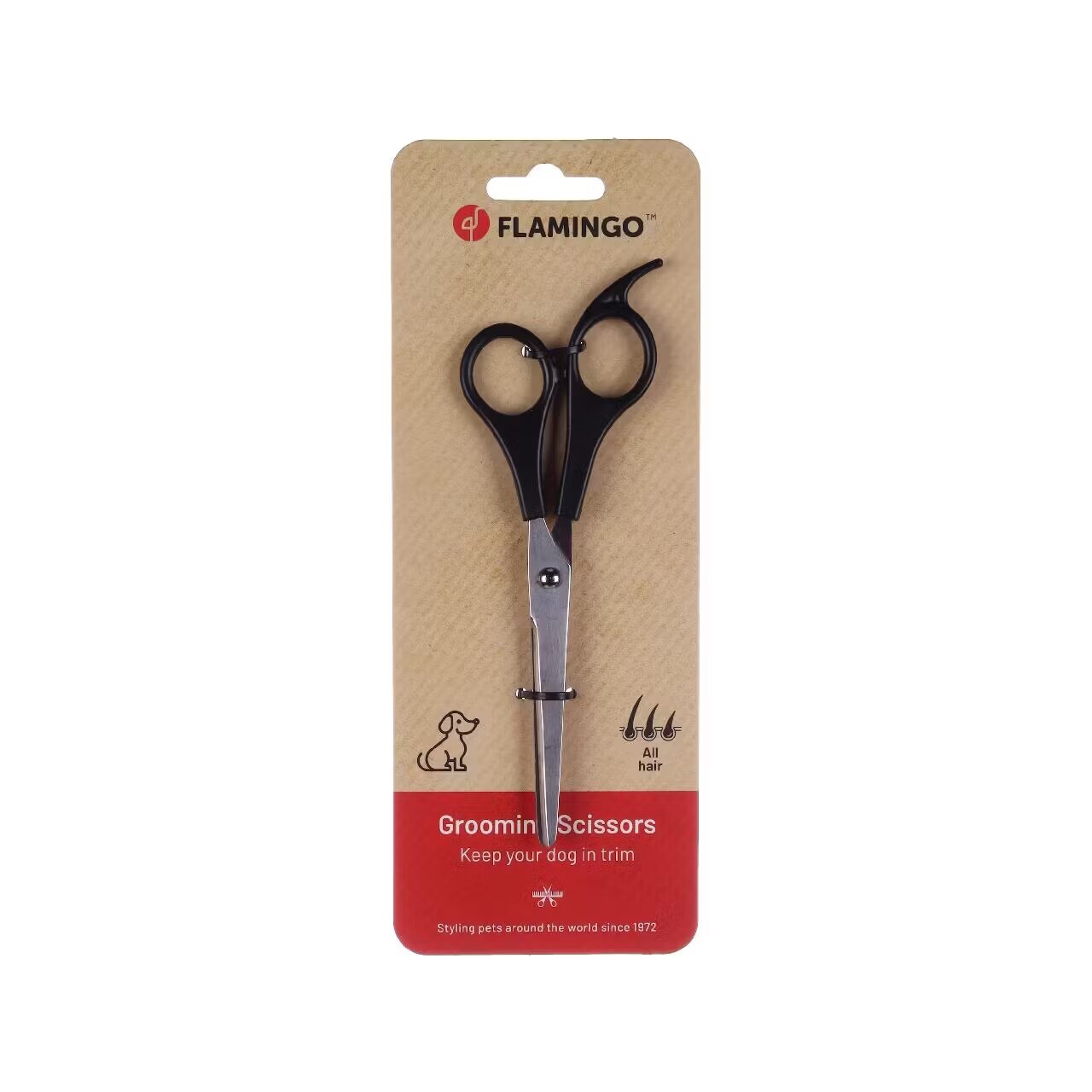 Flamingo Foarfeca Dreapta Cosmetica pentru Caini 17 cm