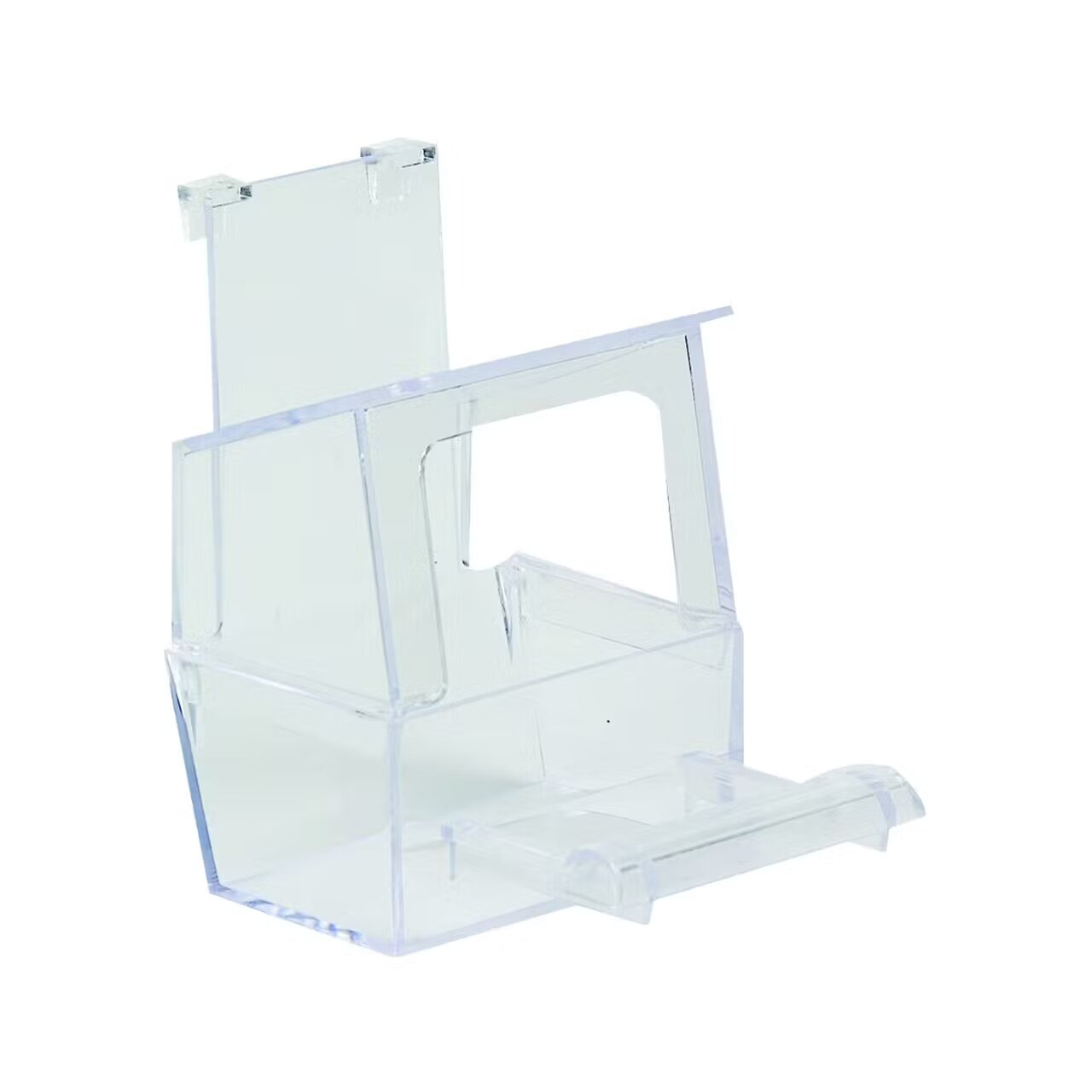 Flamingo Hranitoare/ Adapatoare cu Treapta pentru Pasari Exotice Transparenta 6x7x9 cm