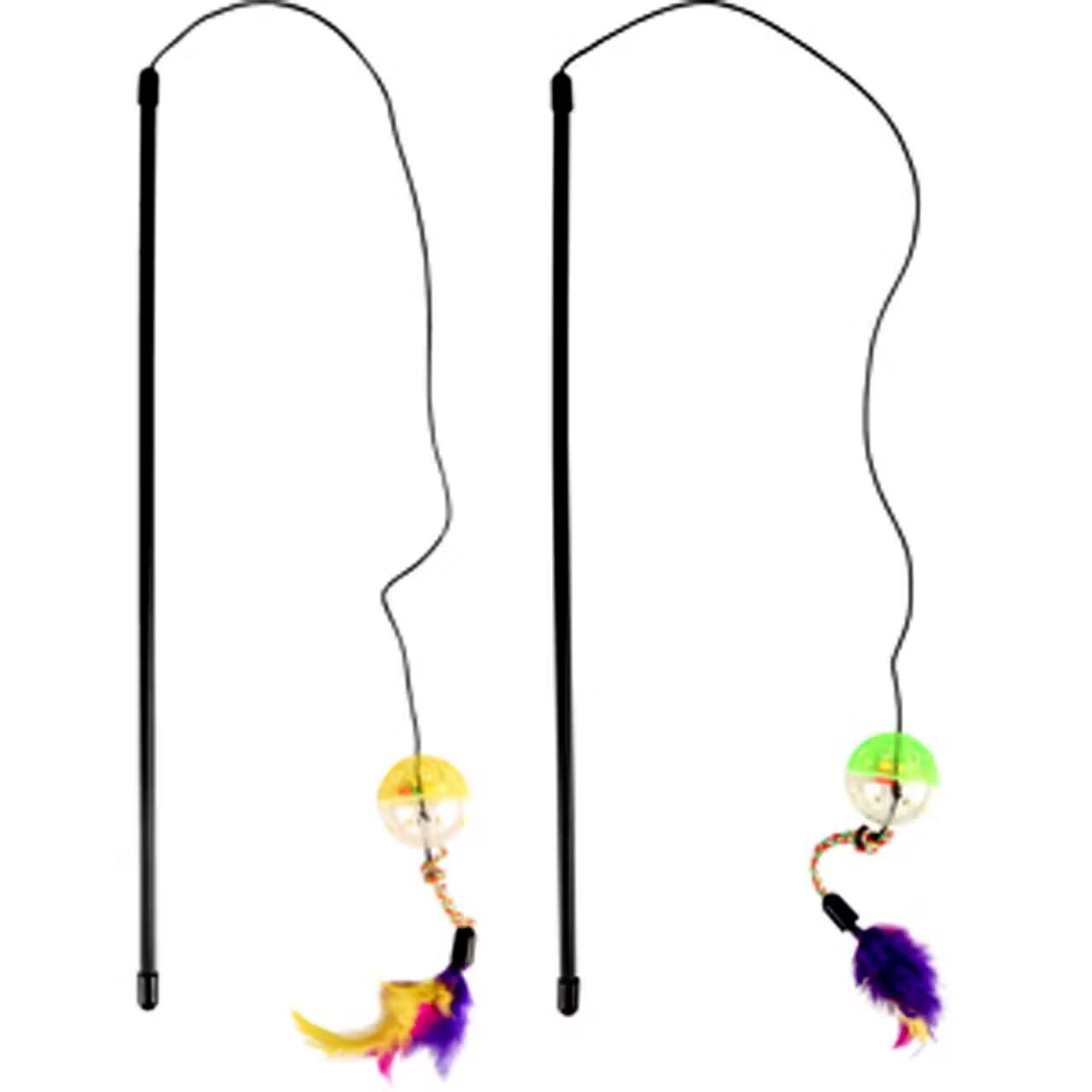 Flamingo JUCARIE PENTRU PISICI UNDITA CU MINGE SI FULG/46244