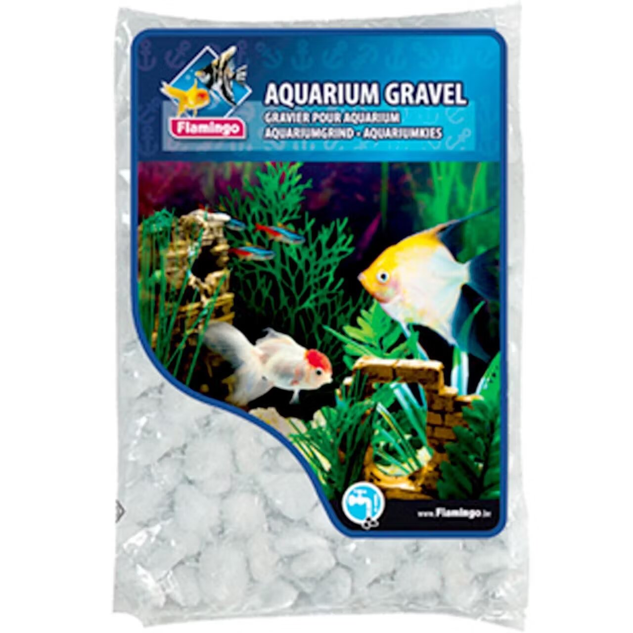 Flamingo NISIP ACVARIU ALB 1KG 8-16MM 403748