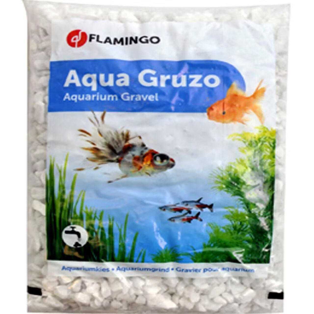 Flamingo NISIP ACVARIU ALB 1KG 9-12MM 400714