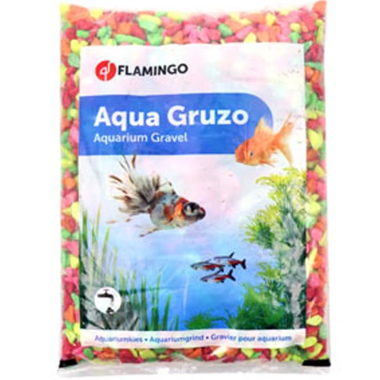Flamingo NISIP ACVARIU CURCUBEU MIX NEON 1Kg 410087