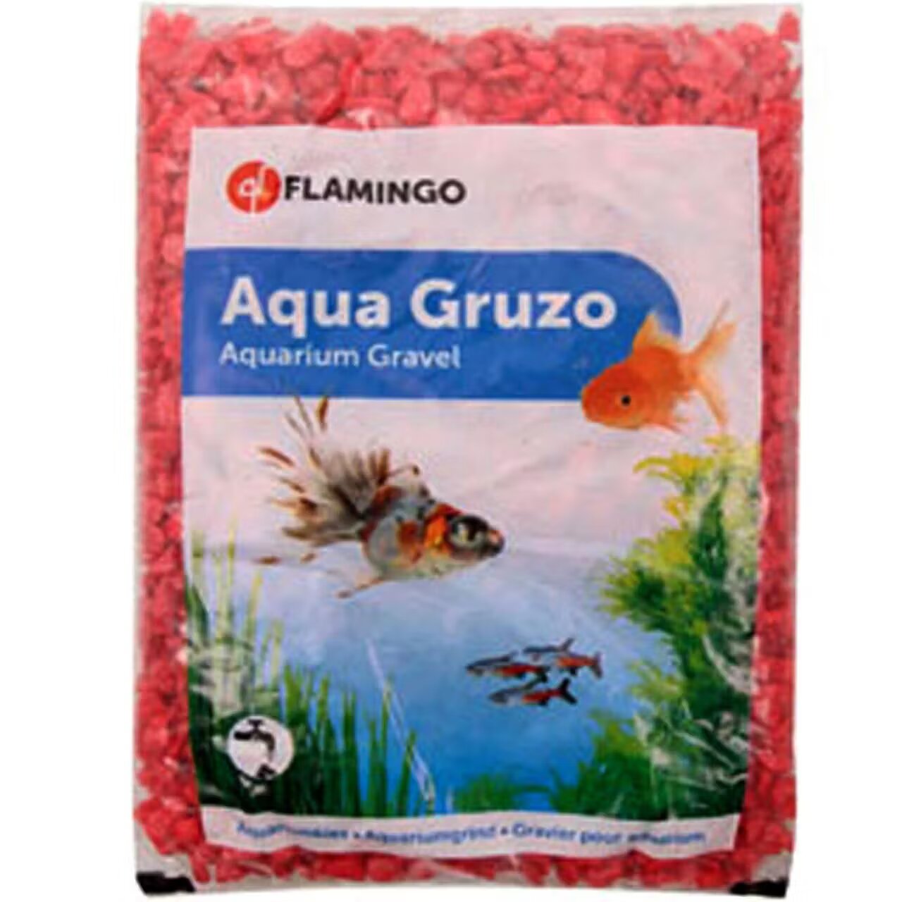 Flamingo NISIP ACVARIU ROSU NEON 1KG 4-7MM 410086