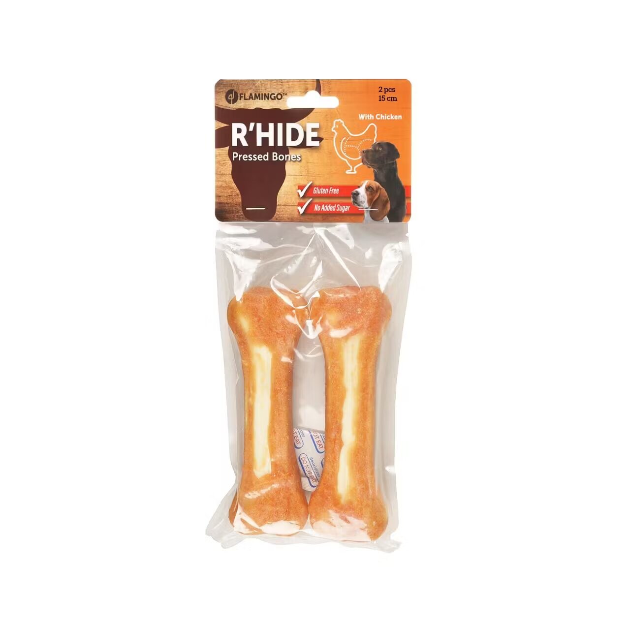 Flamingo Recompense Caini R'hide Os Presat cu Pui 2 buc x 15 cm/ 220 g