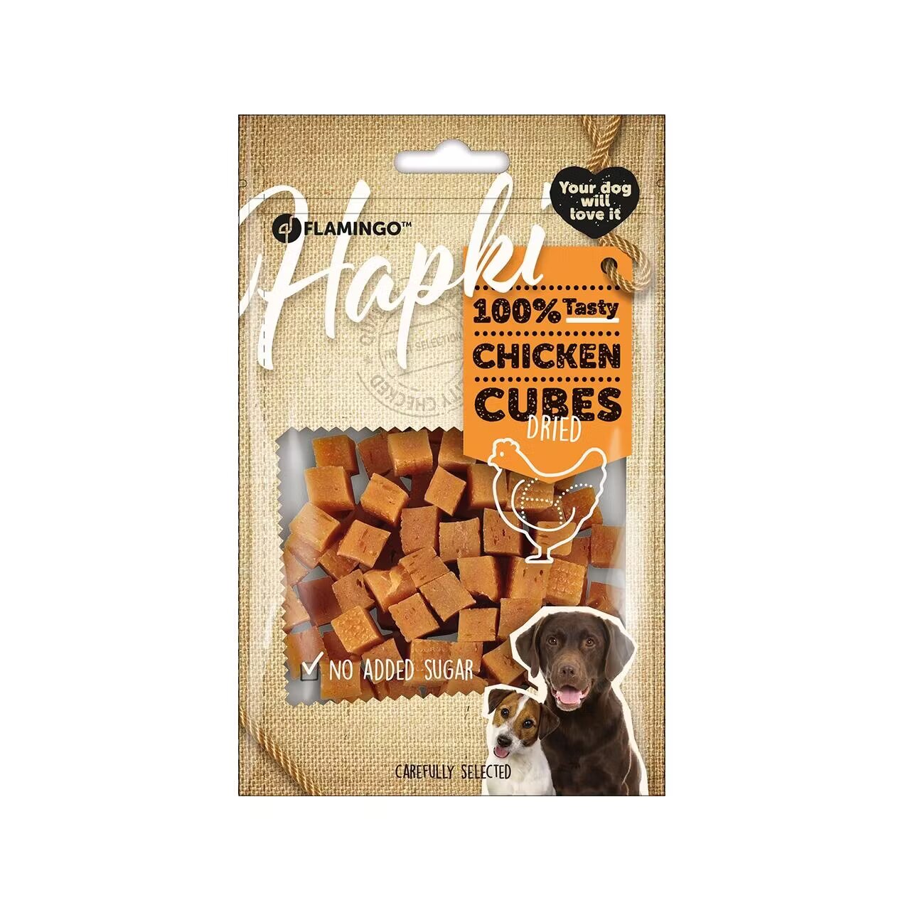 Flamingo Recompense Caini Snack Hapki Cuburi cu Pui 85 g