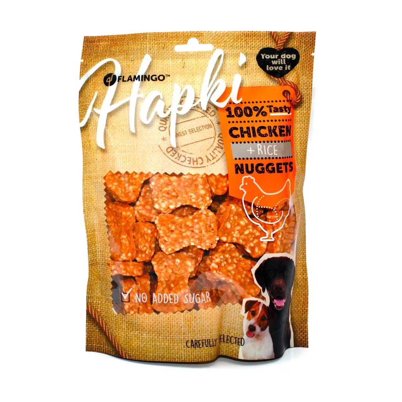 Flamingo Recompense Caini Snack Nuggets Cu Pui & Orez 400 g