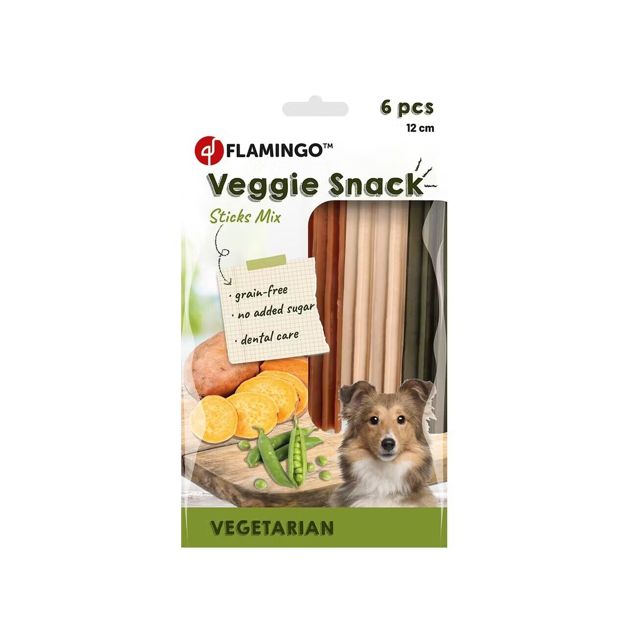 Flamingo Recompense Caini Veggie Sticks Mix 6 buc/ 78 g