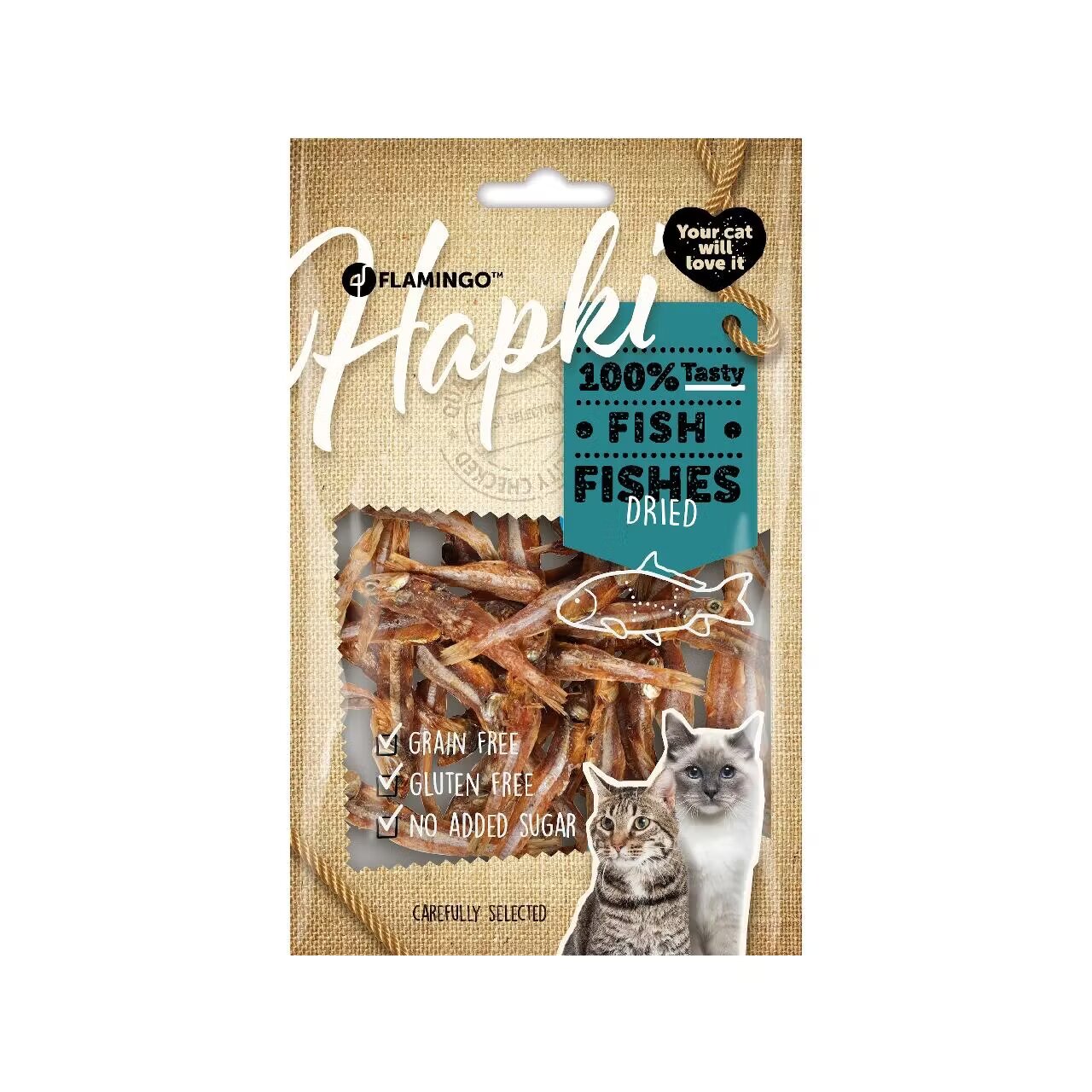 Flamingo Recompense Pisici Snack Hapki cu Peste Deshidratat 50 g