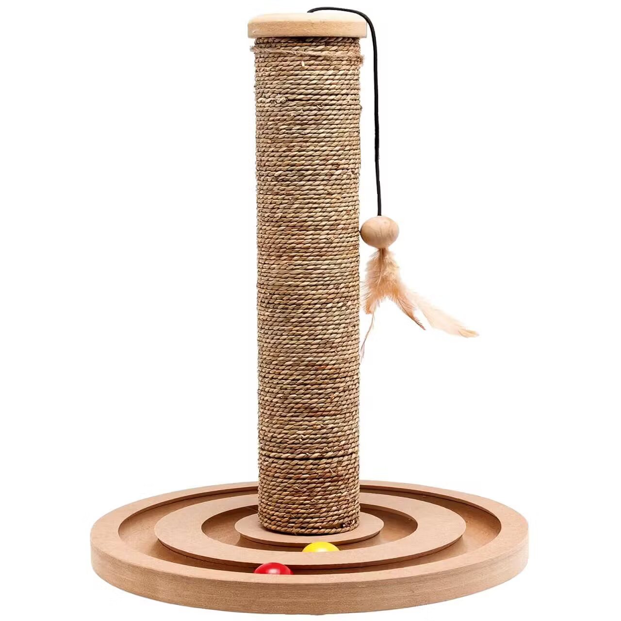 Flamingo SISAL PENTRU PISICI CU SUPORT ROTUND + JUCARIE/560146