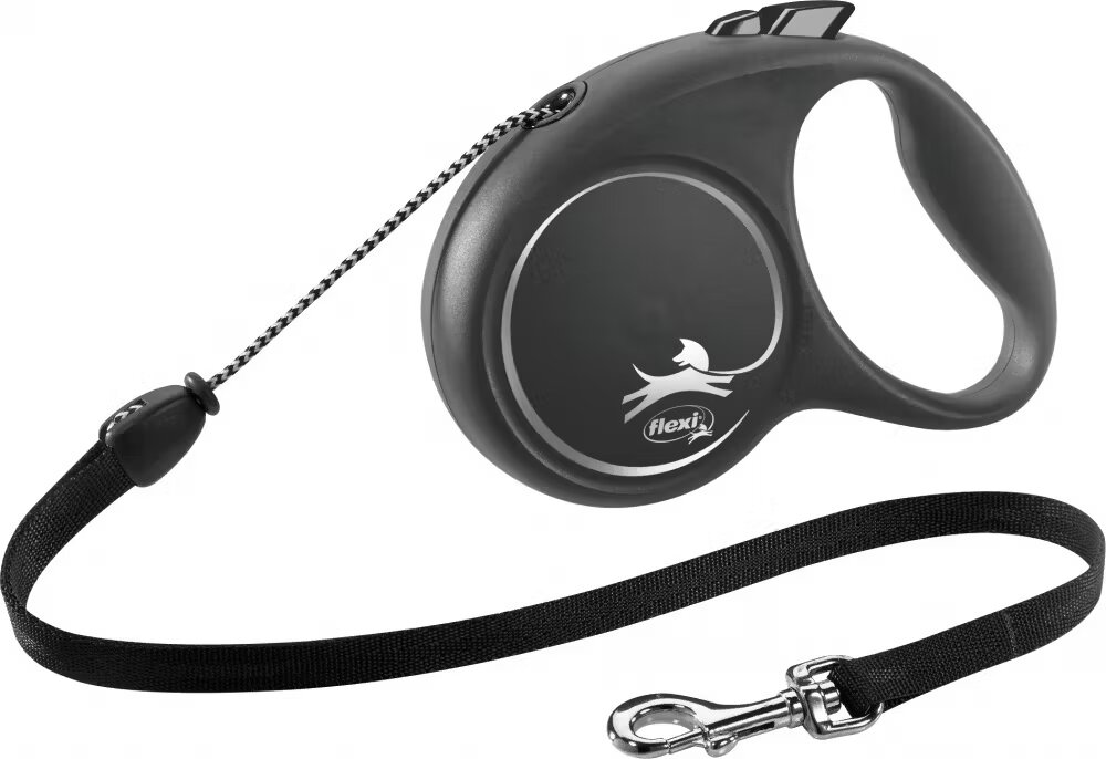 Flexi Lesa Black Design Snur M: 5m/20kg Negru 12261