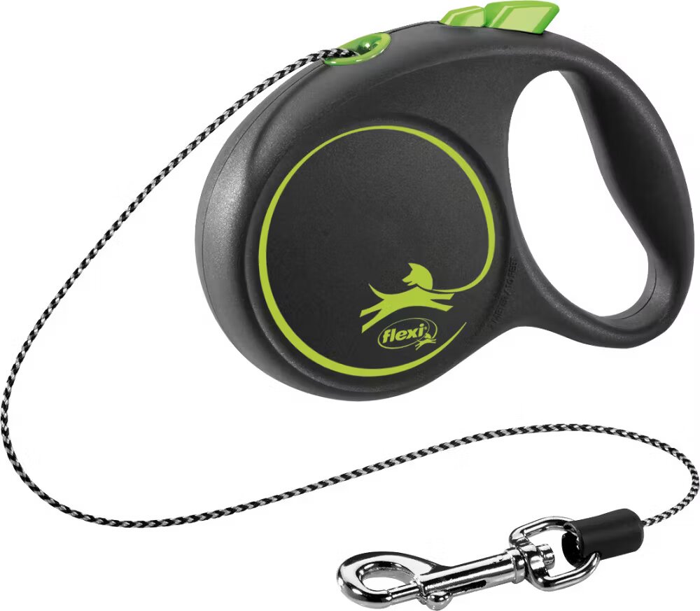 Flexi Lesa Black Design Snur XS: 3m/8kg Green 12244