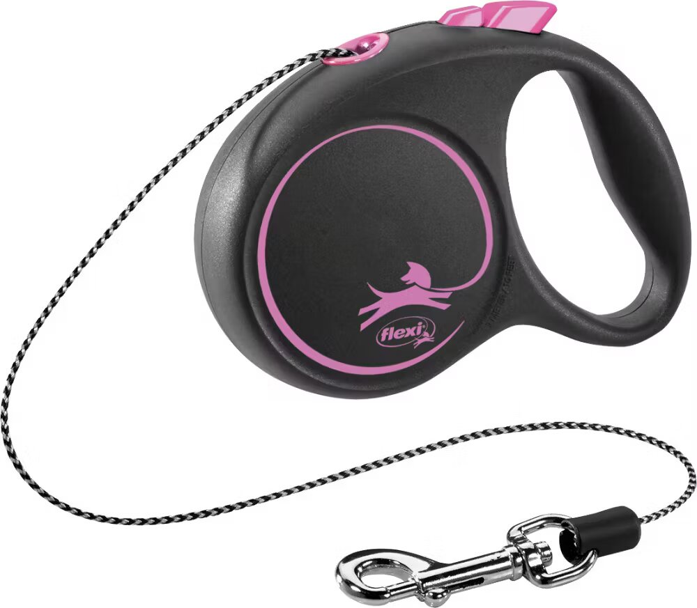 Flexi Lesa Black Design Snur XS: 3m/8kg Roz 12246