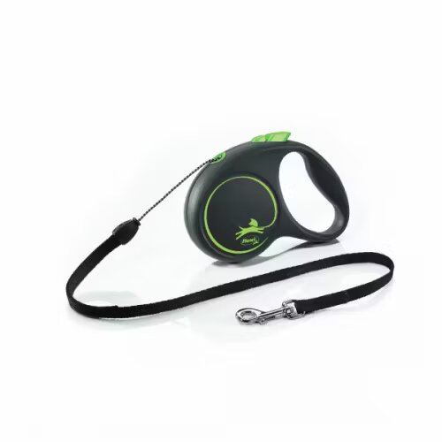 Flexi Lesa caini cu snur Design S verde 5 m