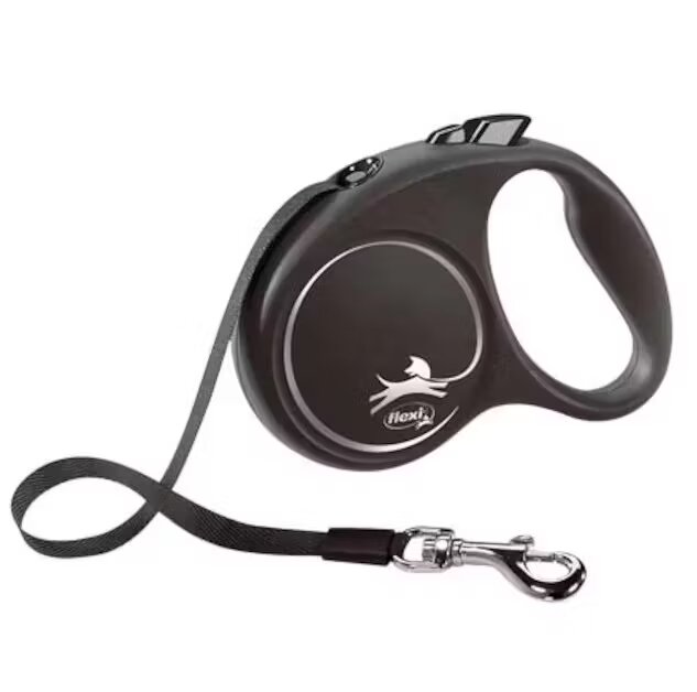 Flexi Lesa caini pana la 25 kg M 5 m argintie