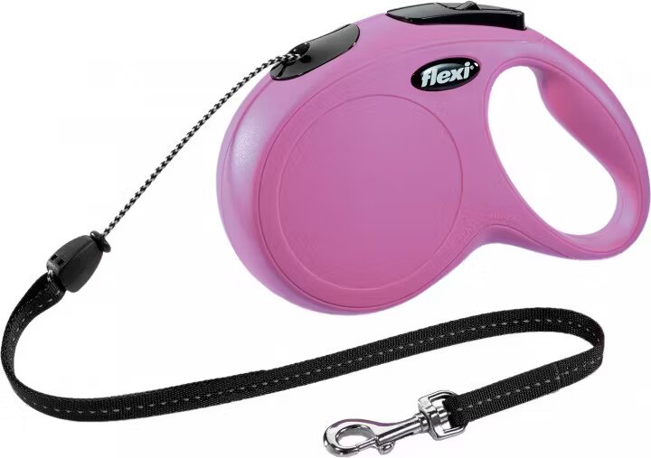 Flexi Lesa Classic Snur M: 8m/20kg Roz 11816