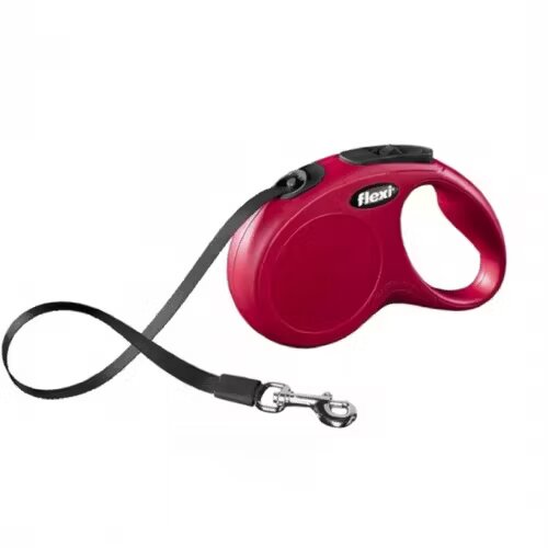 Flexi Lesa retractabila cu banda New Classic XS 3 m rosie