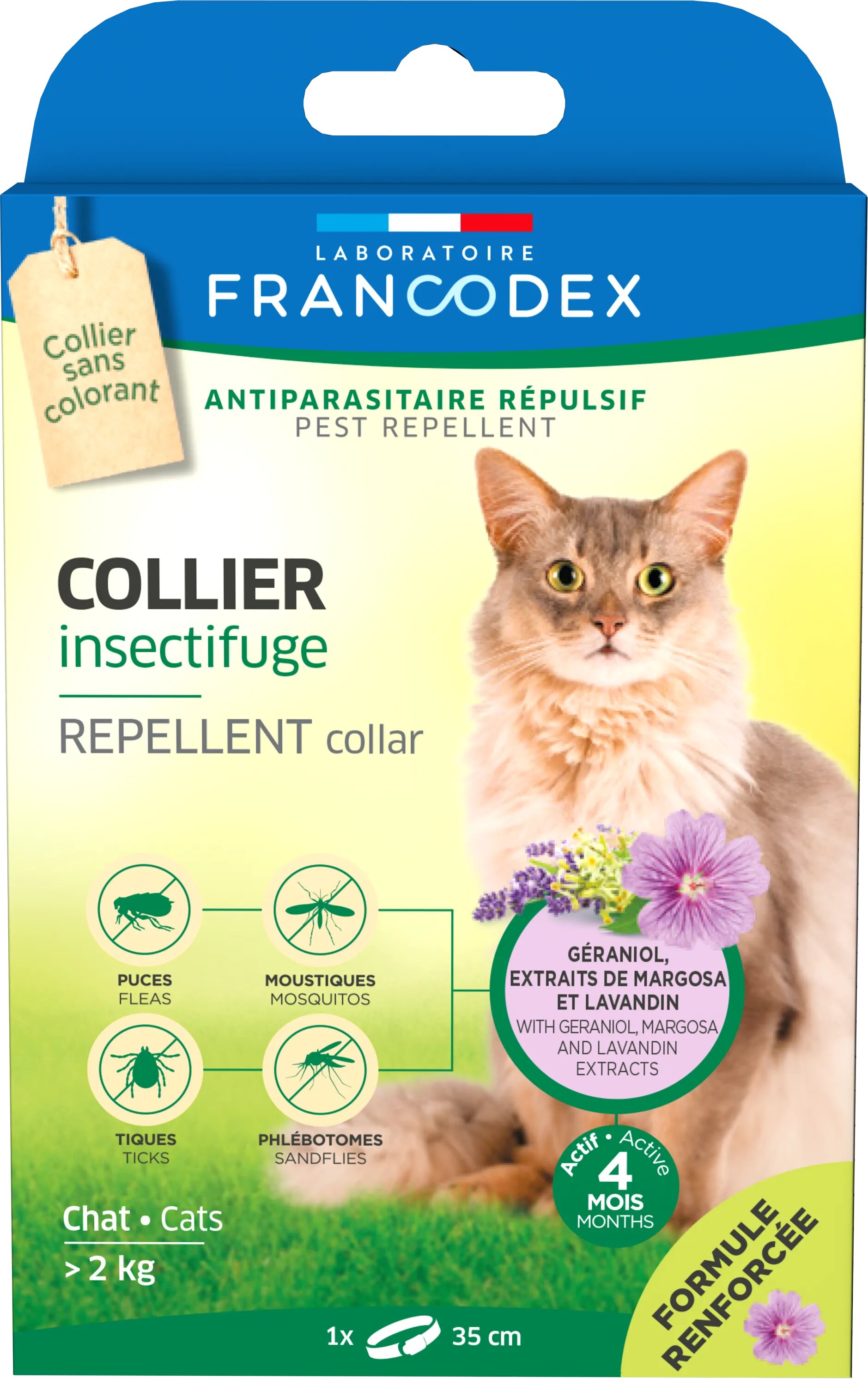Francodex zgarda antiparazitara geraniol cat >2 kg