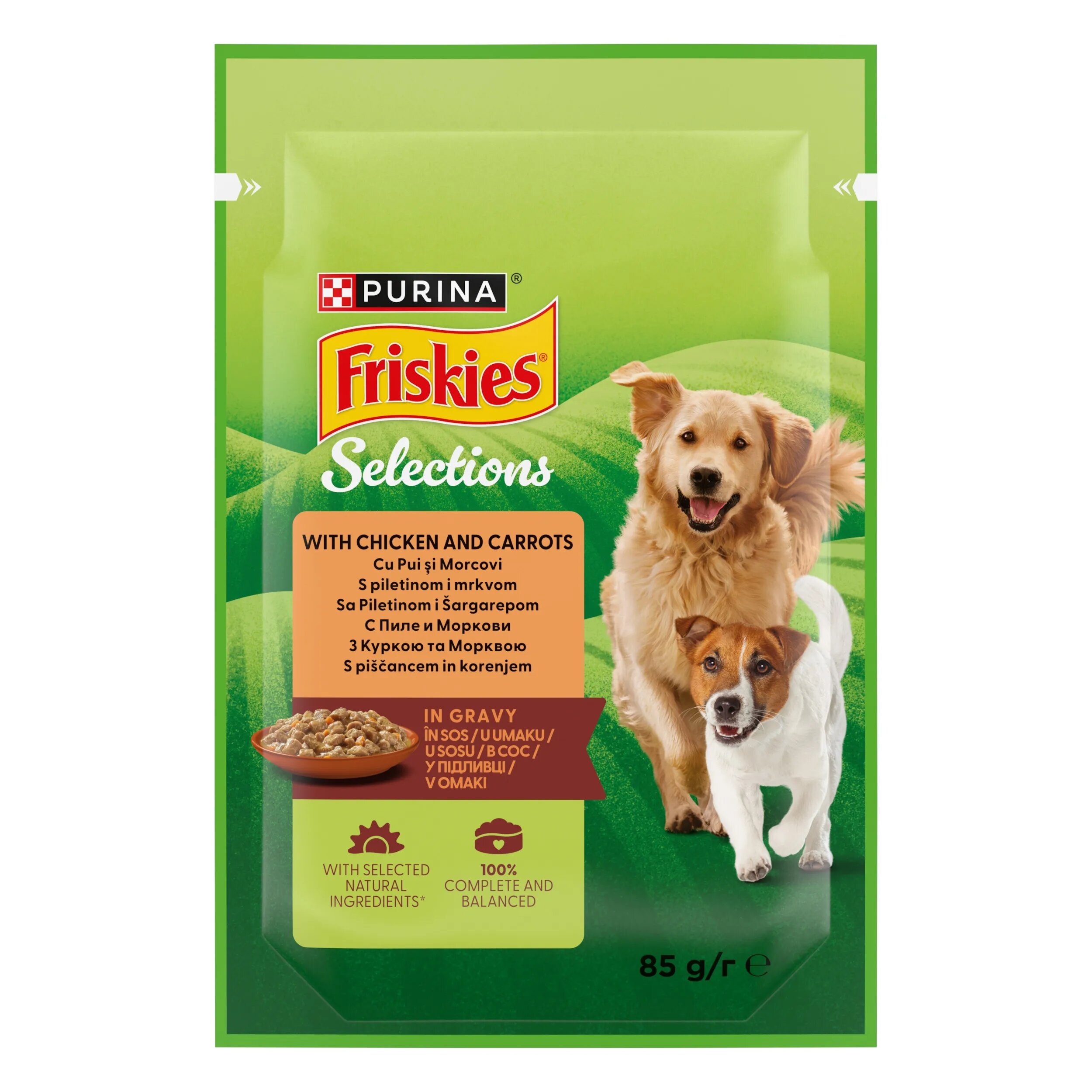 Friskies Adult cu Pui si Morcovi in Sos 85 g