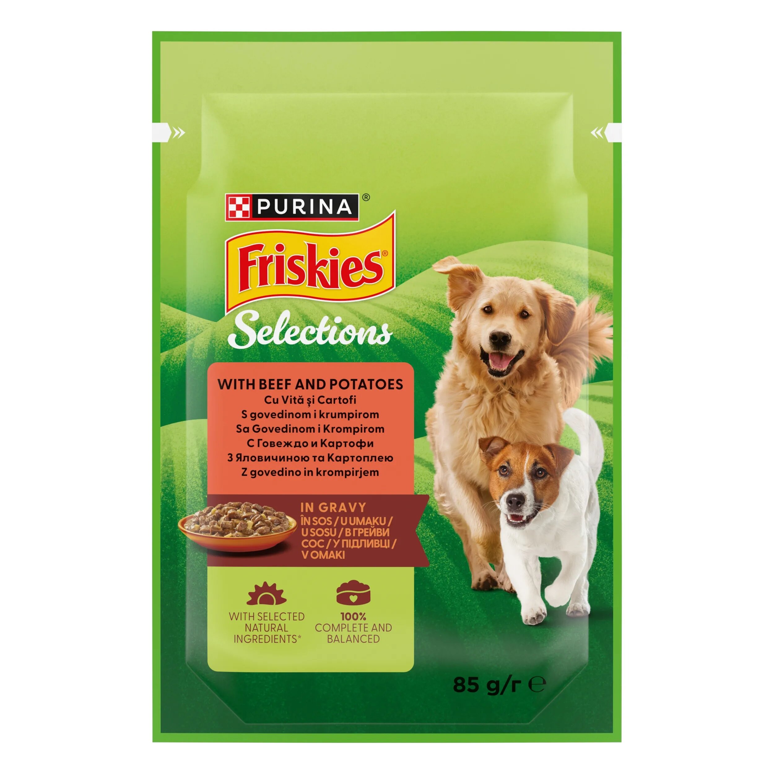 Friskies Adult cu Vita si Cartofi in Sos 85 g
