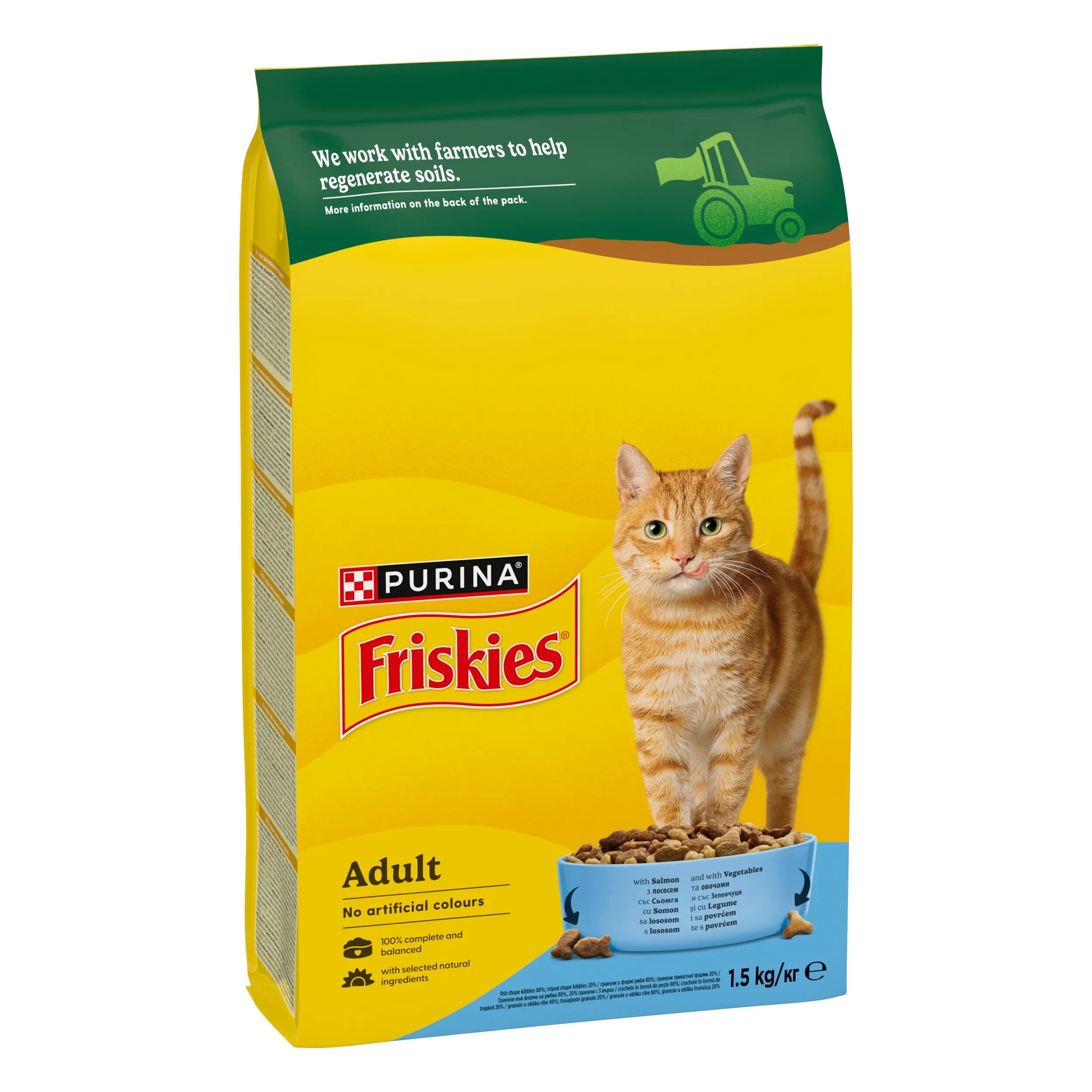 Friskies Cat Adult Pisica Somon si Legume 1.5 kg