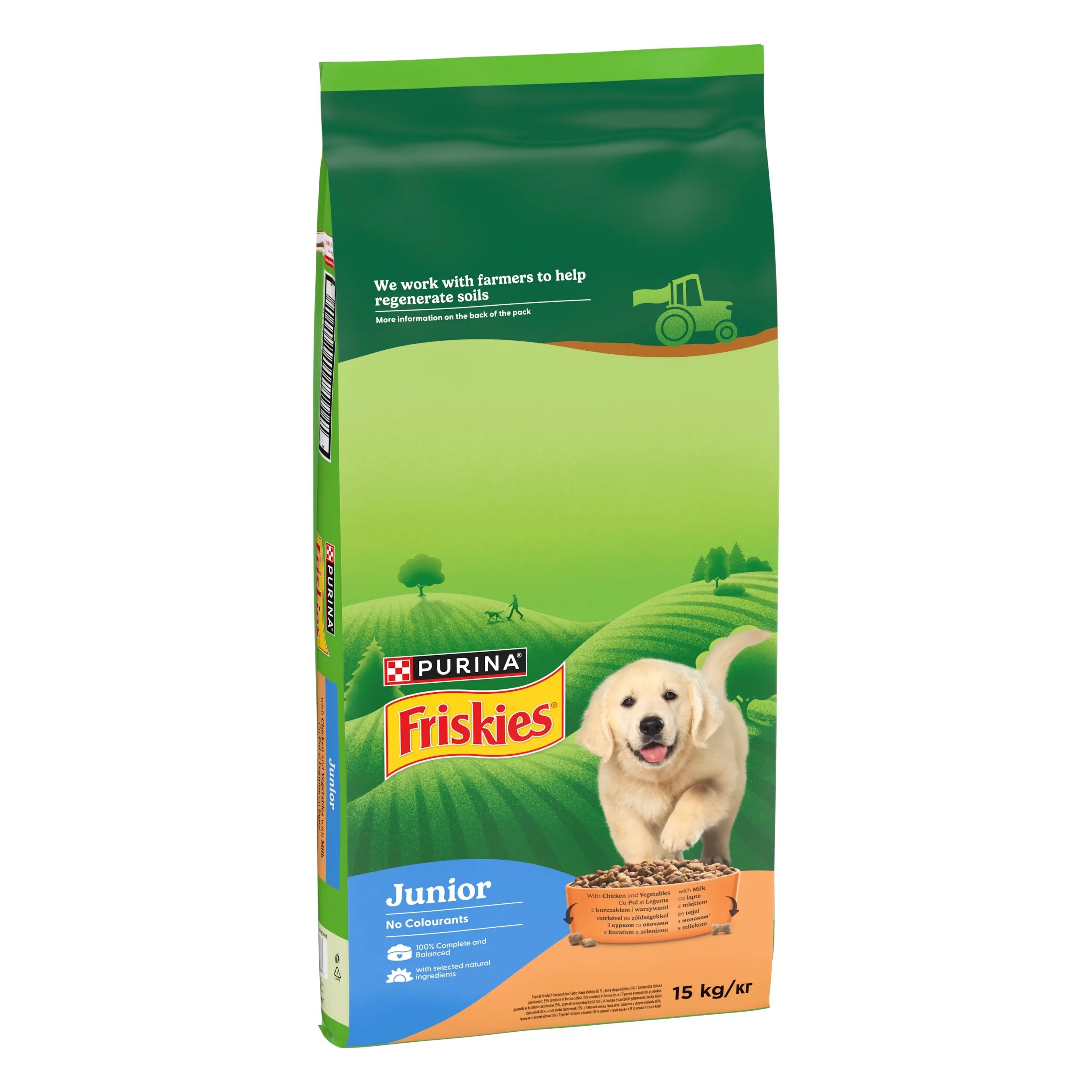 Friskies Dog Caine Junior Pui Legume si Lapte 15 kg