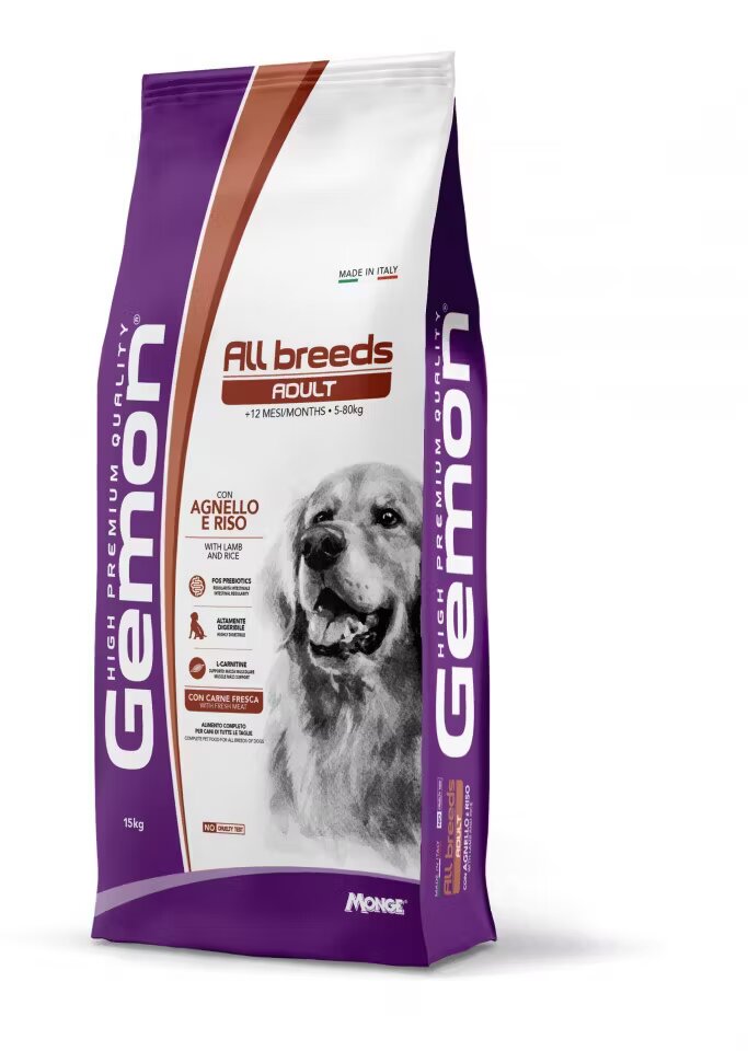 Gemon Adult Mediu Miel si Orez 15 kg