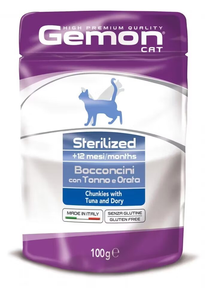 Gemon Chunkies Sterilised Cat Ton si Dorada 100 g