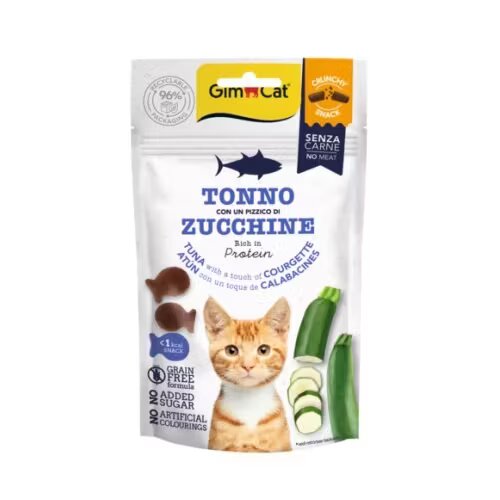 GimCat Recompense pisici adulte Crunchy Ton si Dovlecel 50 g