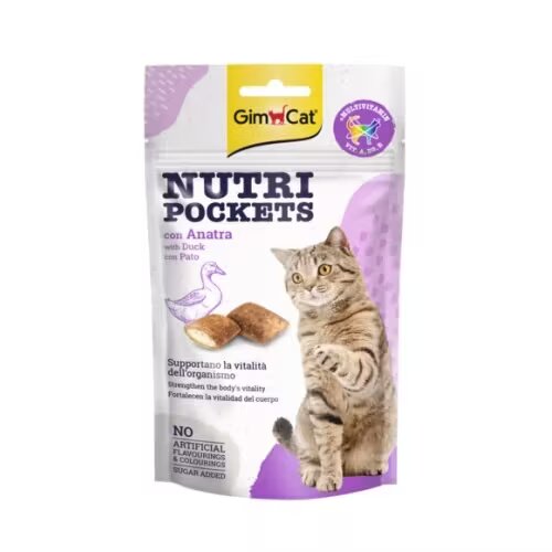 GimCat Recompense pisici adulte Nutri Pockets Rata 60 g