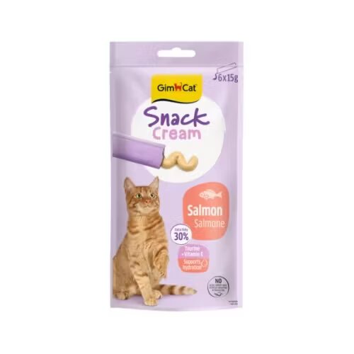 GimCat Recompense pisici adulte Snack Cream Somon 6 x 15 g
