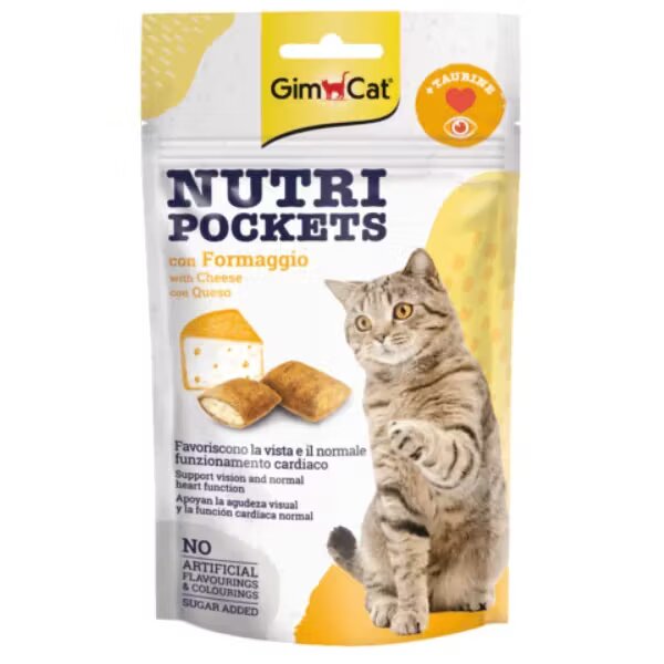 GimCat Recompense pisici Nutri Pockets cu Branza si Taurina 60 g