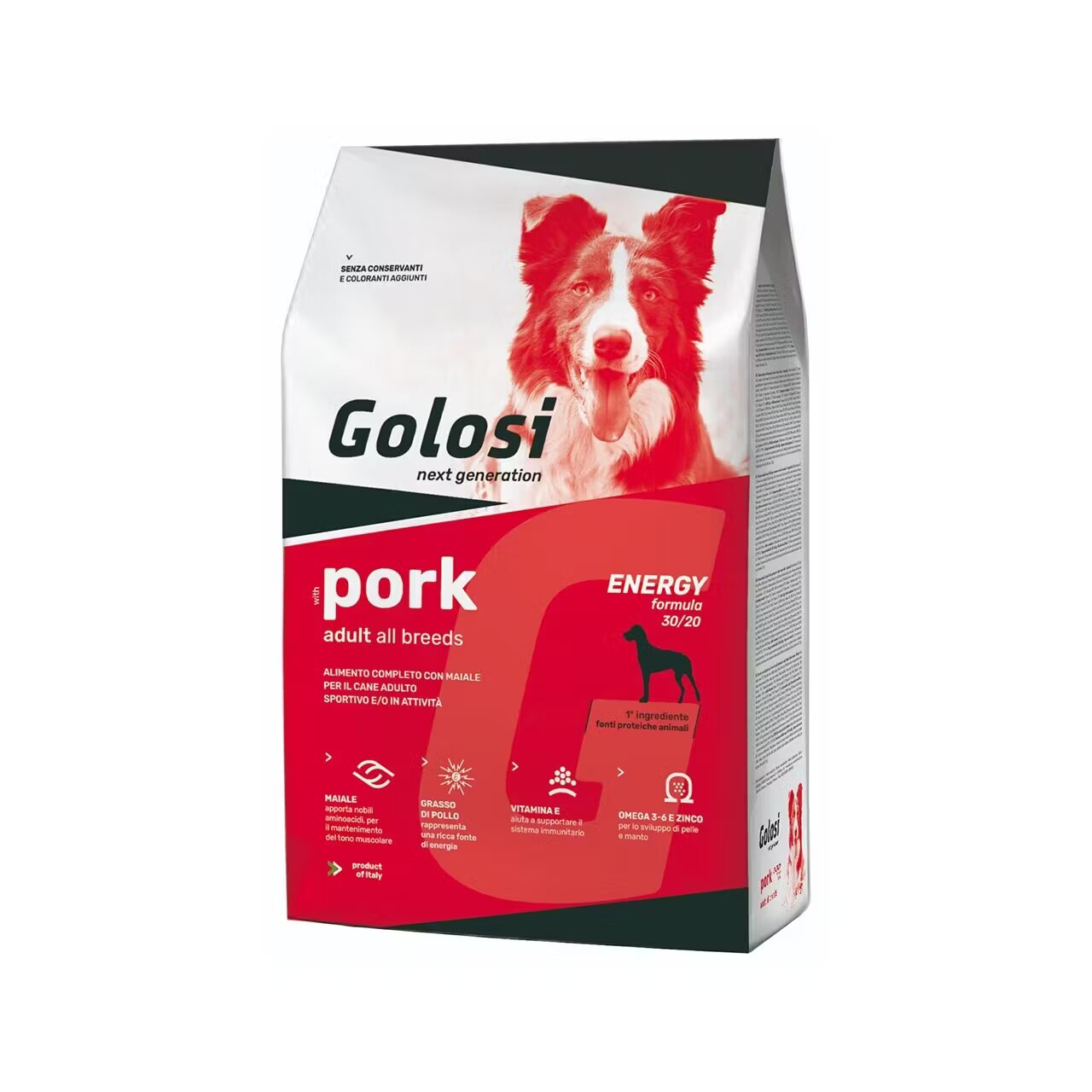 Golosi Hrana uscata premium caini Dog Pork Adult All Breeds Energy 12 kg
