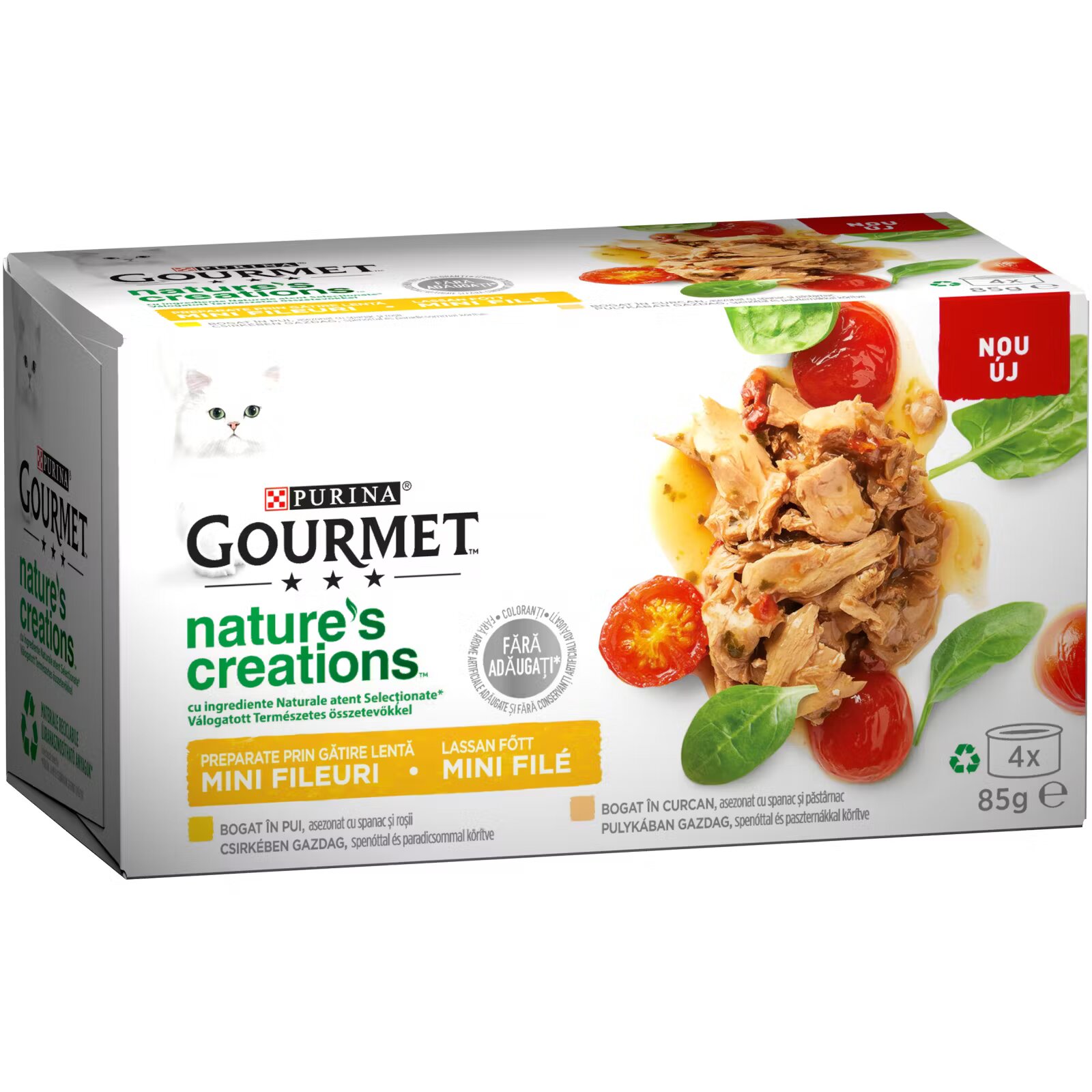 Gourmet Nature's Creations File Multipack Pui si Curcan 4x85 g
