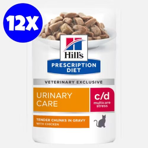 Hills Hill's Prescription Diet Feline c/d Urinary Multi Stress Chicken 12x85 g