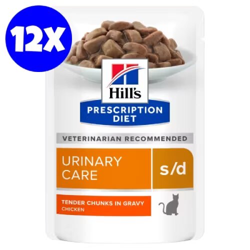 Hills Hill's Prescription Diet Feline s/d Urinary Care Chicken 12x85 g
