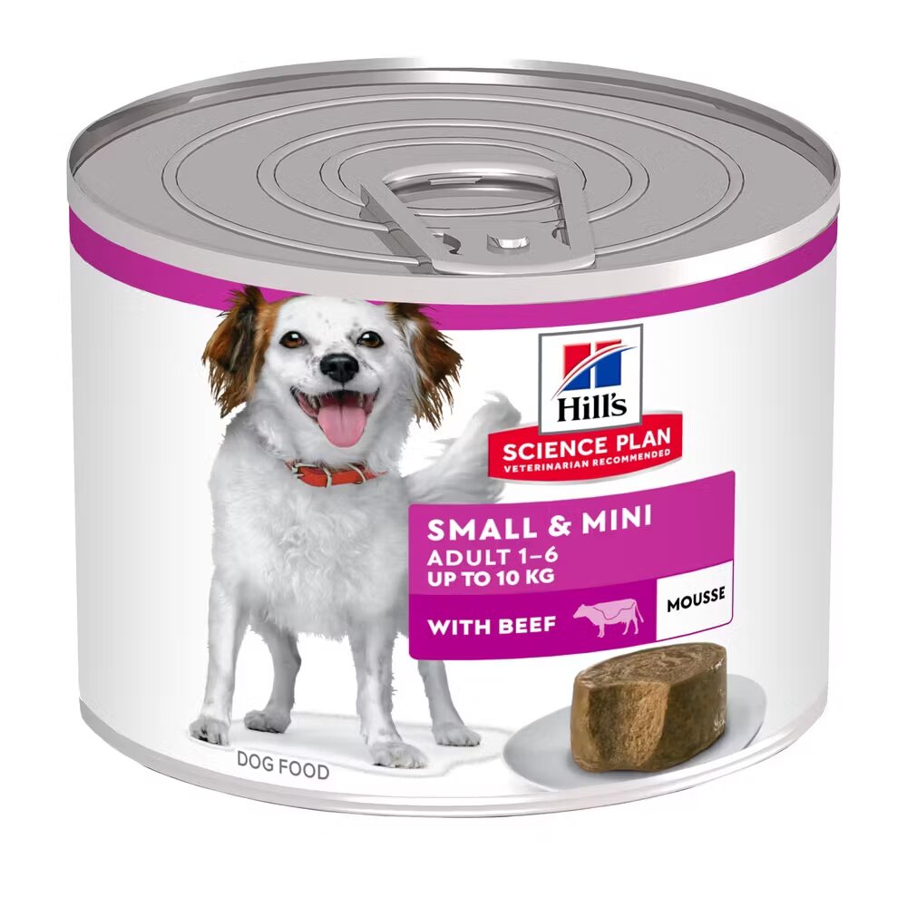 Hills Hrana umeda caini Hill's Science Plan Canine Adult Small & Mini Mousse Beef 200 g