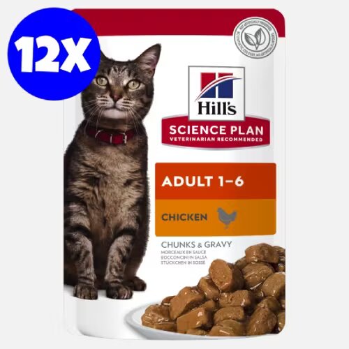 Hills Hrana umeda pisici Hill's Science Plan Feline Adult Chicken 12x85 g
