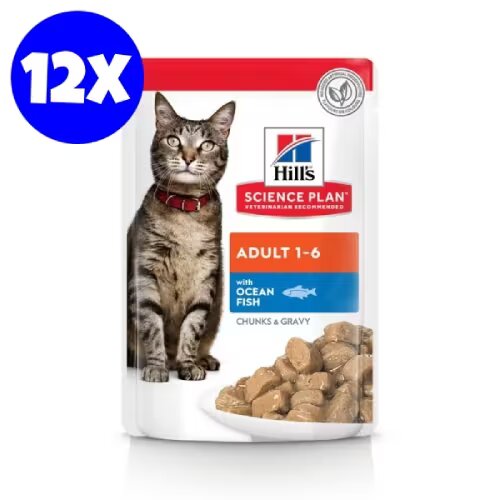 Hills Hrana umeda pisici Hill's Science Plan Feline Adult Ocean Fish 12x85 g