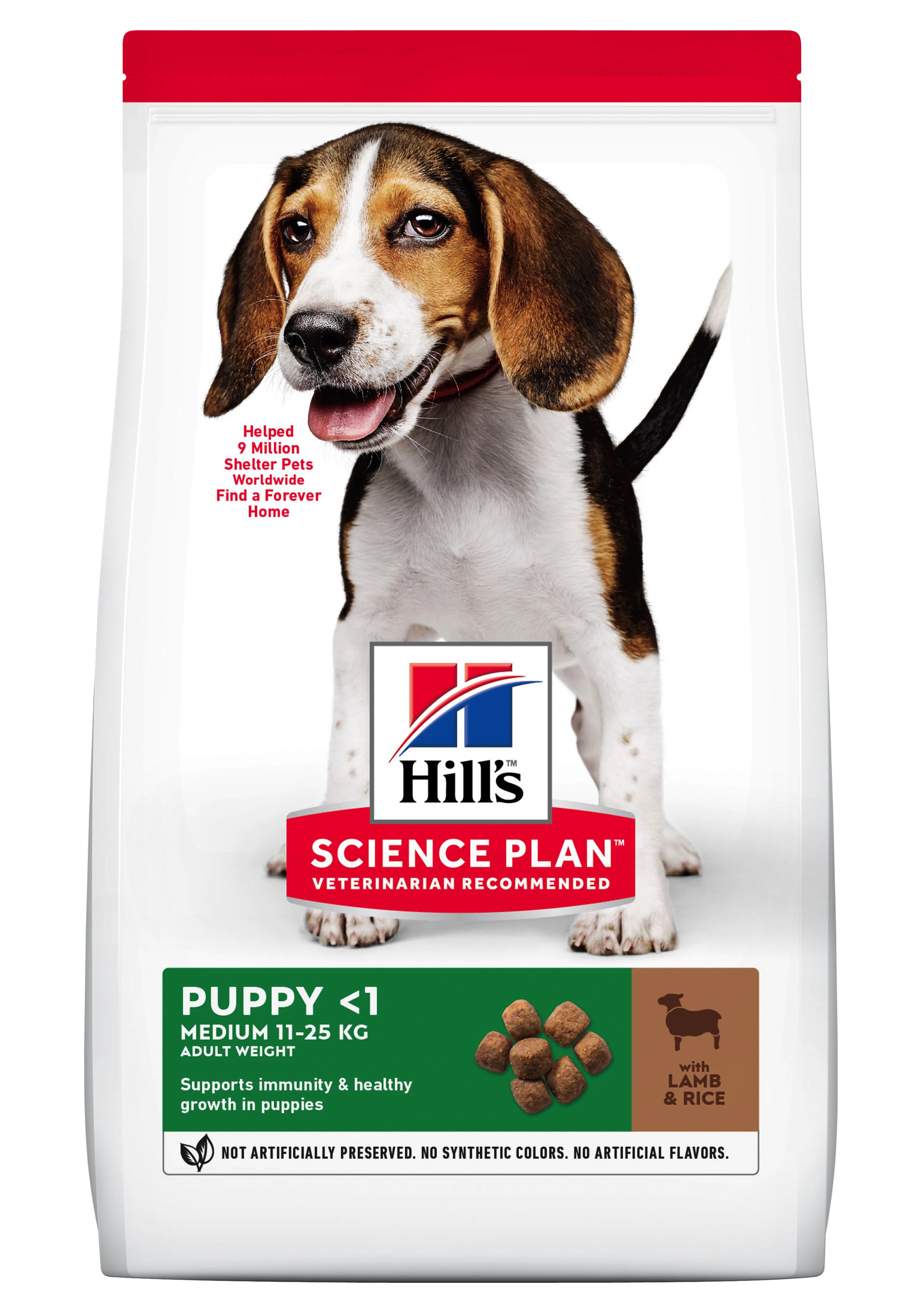 Hills Hrana uscata caini Hill's Science Plan Canine Puppy Medium Lamb and Rice 2.5 kg