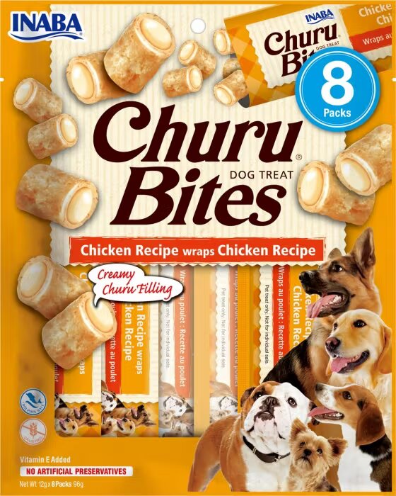 Inaba Churu Bites Recompense pentru Caini cu Pui 12 g x 8 buc