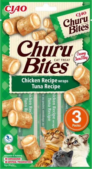 Inaba Churu Bites Recompense pentru Pisici cu Pui si Ton 10 g x 3 buc
