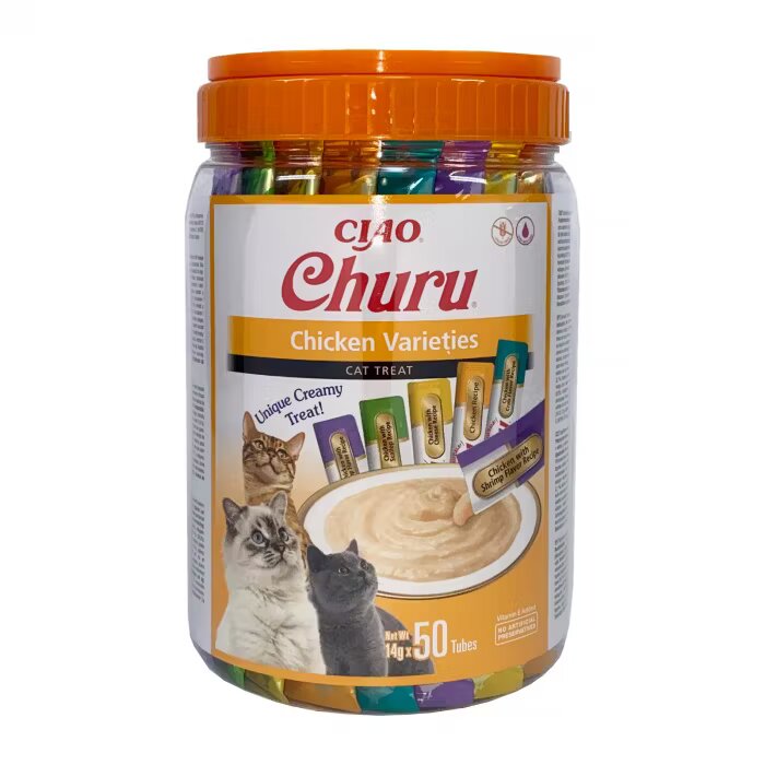 Inaba Churu Cat Varieties Recompense Cremoase cu Pui 50 buc