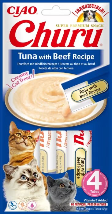 Inaba Churu Recompensa Cremoasa cu Ton si Vita 14 g x 4 buc