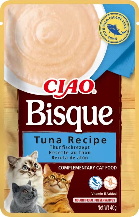 Inaba Ciao Bisque pentru Pisici cu Ton 40 g