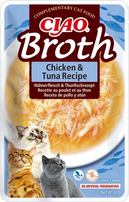 Inaba Ciao Broth pentru Pisici cu Pui si Ton 40 g