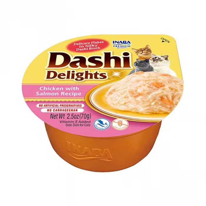 Inaba Ciao Dashi pentru pisici cu Pui si Somon 70 g
