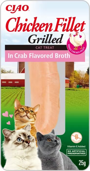 Inaba Ciao File de Pui la Gratar in Supa cu Aroma de Crab 25 g