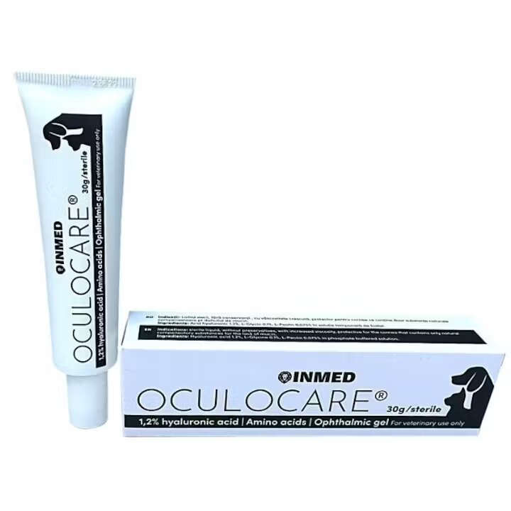 Inmed Oculocare gel oftalmic 1.2% acid hialuronic si aminoacizi pentru caini si pisici 30 g