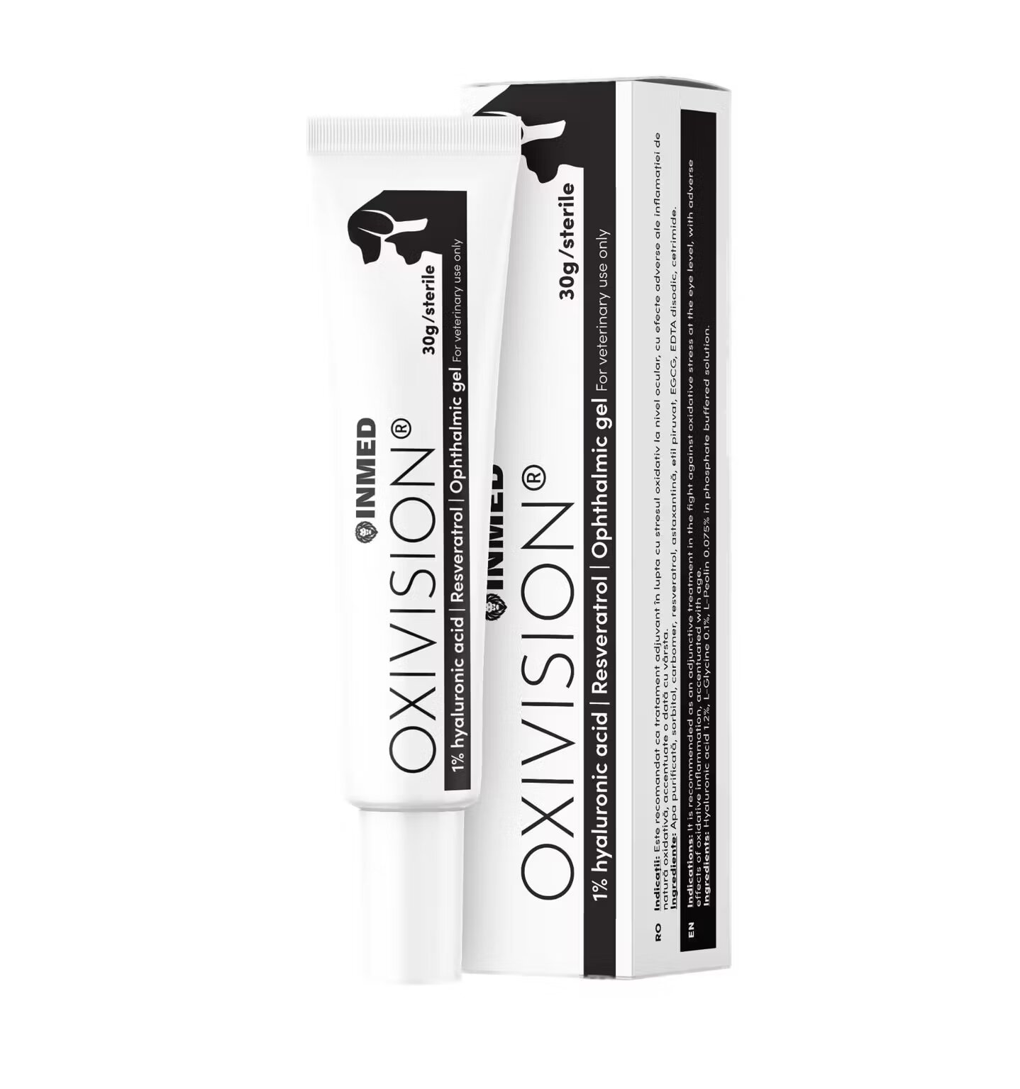 Inmed Oxivision gel oftalmic 1% acid hialuronic si antioxidanti pentru caini si pisici 30 g